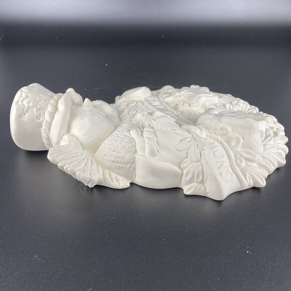 Ready to Paint Ceramic Snowman with Scene 10” SNOW PLACE LIKE HOME Christmas - Picture 8 of 10